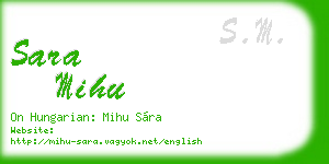 sara mihu business card